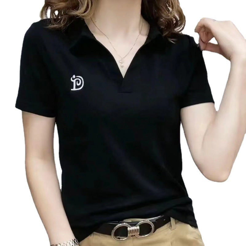 Camicia A Maniche Corte Con Scollo A V