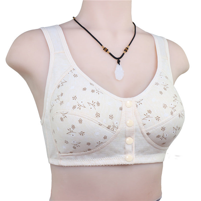 Comodo reggiseno con bottone frontale
