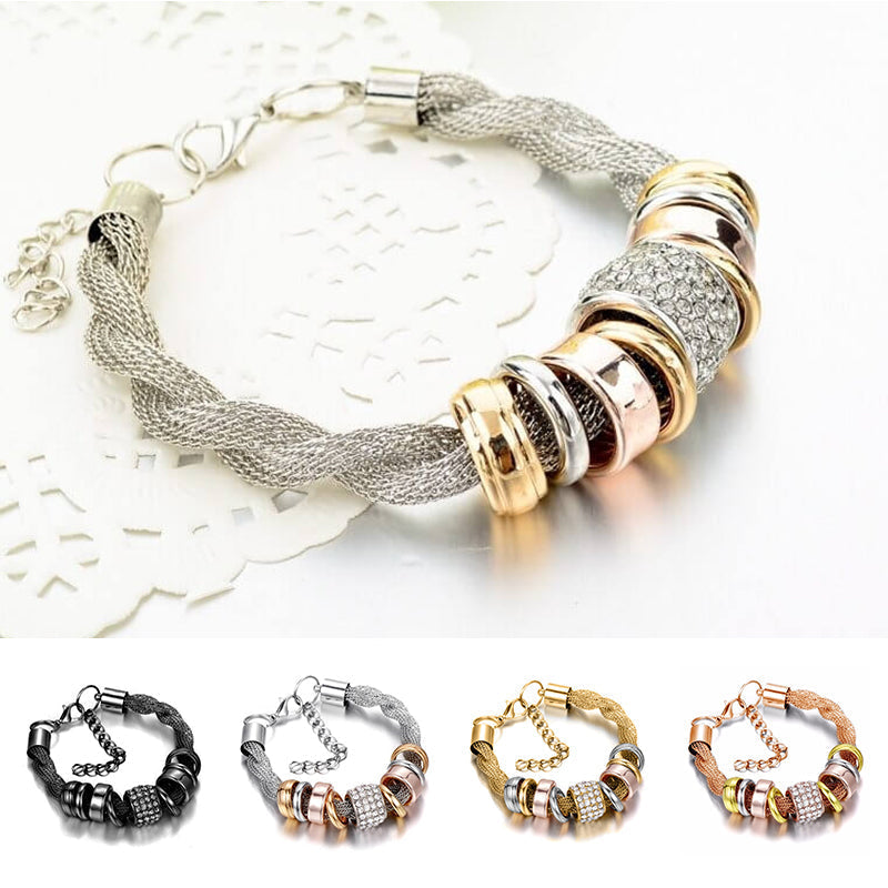 Bracciale con accento ad anello intrecciato