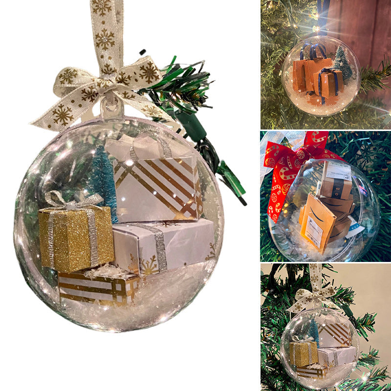 10 giorni di pre-ordine - Pallina trasparente per decorazione albero di Natale