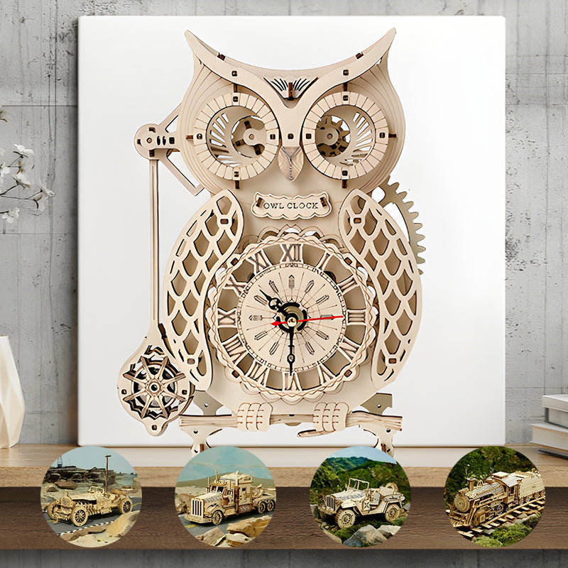 🦉Set di puzzle modello meccanico in legno super