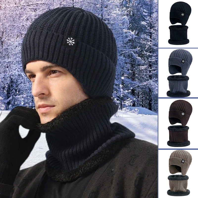 Cappello a maglia con collo imbottito