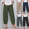 Pantaloni Casual in Cotone e Lino