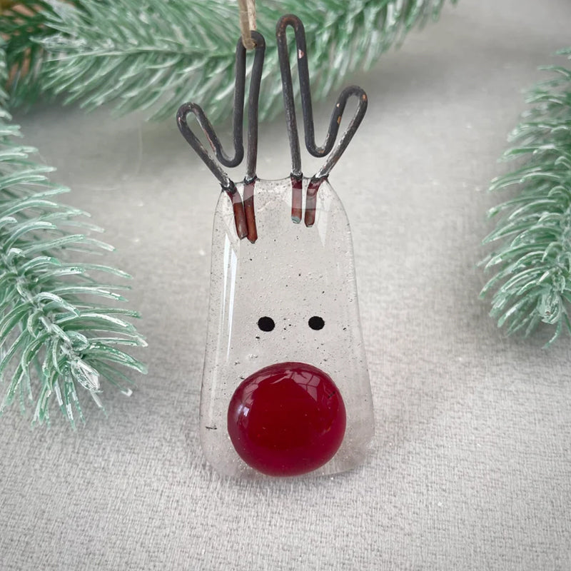 Decorazione per albero di Natale in vetro fuso