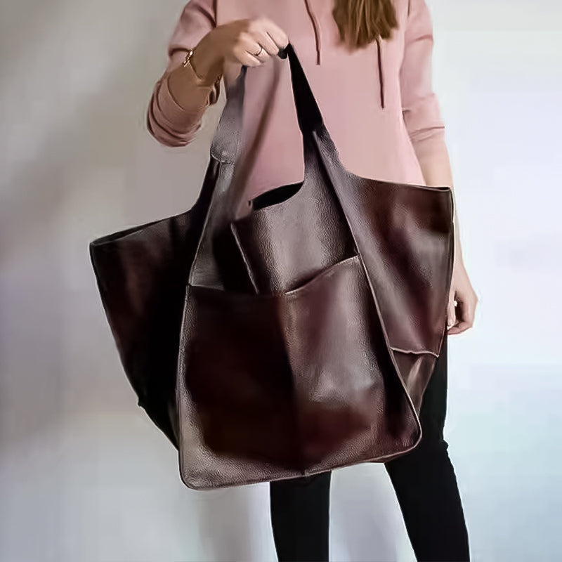 Borse oversize in pelle Weekender